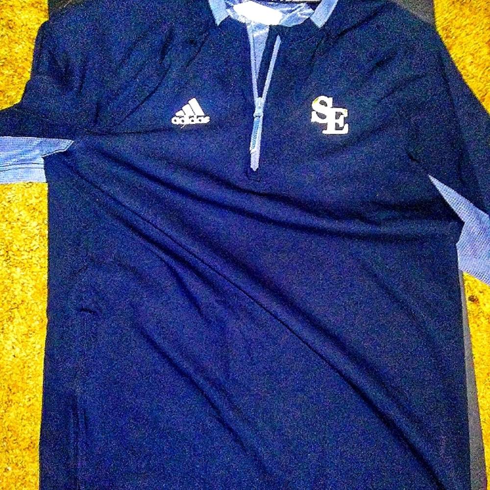 Adidas Zip up mesh back jersey